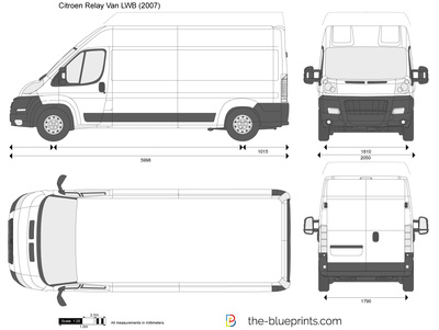 Citroen Relay Van Lwb Vector Drawing 400x301 Citroen Relay Van Lwb Vector Drawing