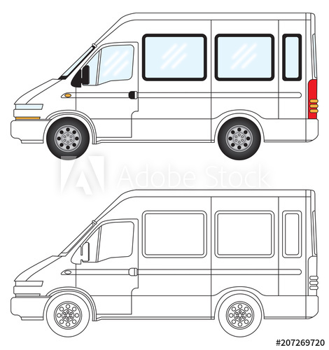 Side View Vector Illustration Of A Camper Van In Colour 470x500 Side View Vector Illustration Of A Camper Van In Colour