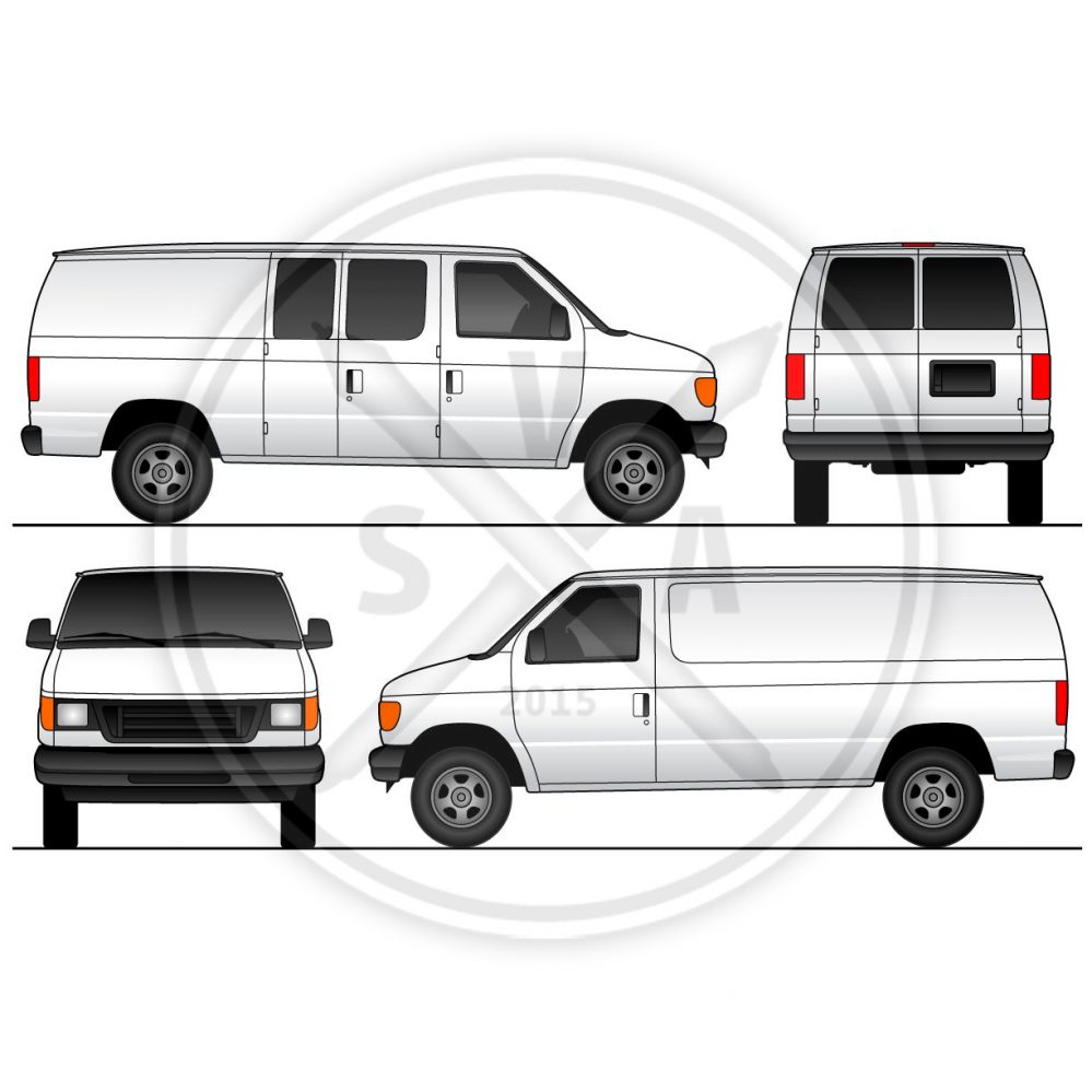 Van Template Vector