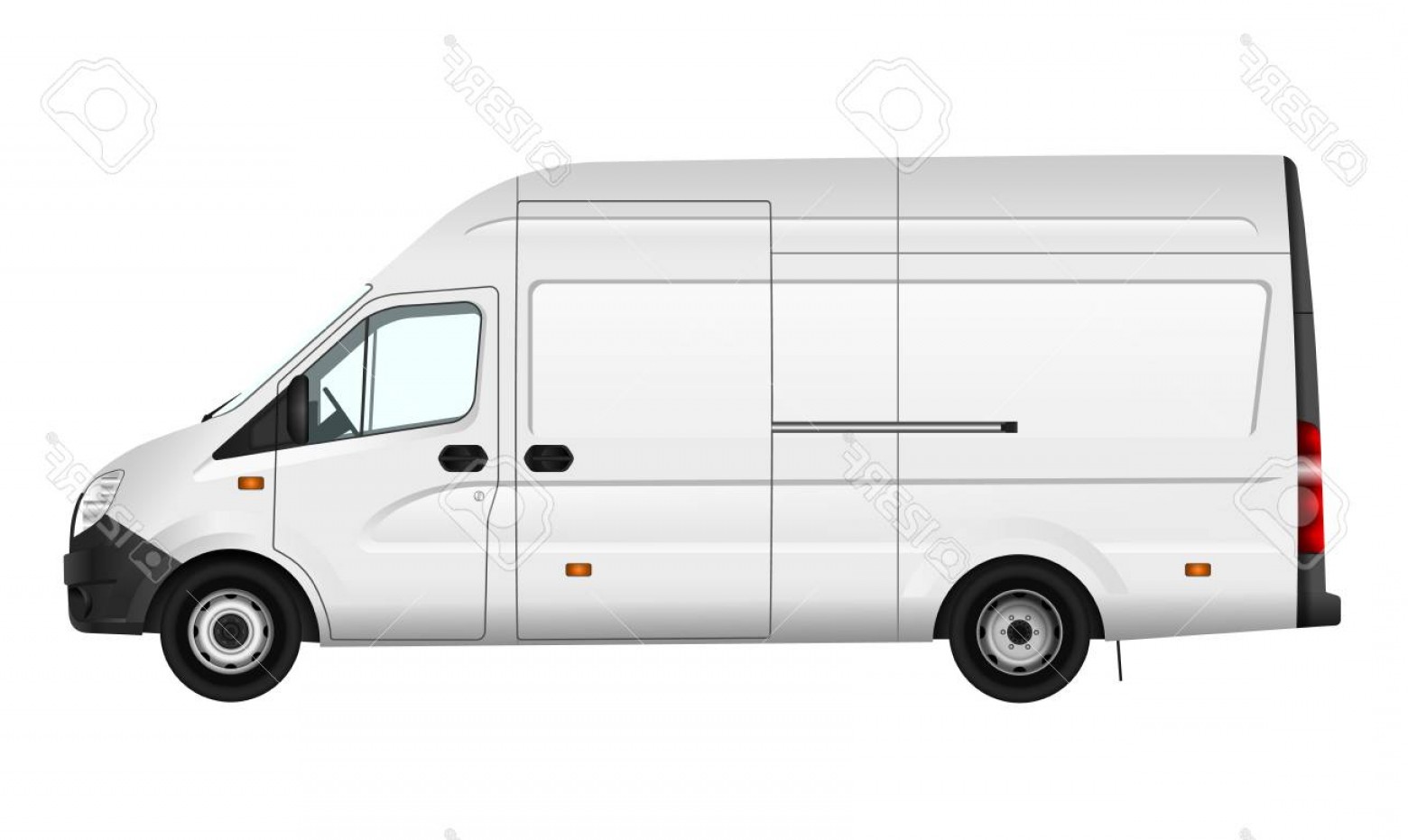 1560x931 Photostock Vector Cargo Van Vector Illustration On White City