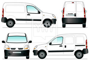 300x204 Delivery Van Template Vector