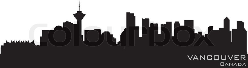 Vancouver, Canada Skyline Detailed Stock Vector Colourbox 800x222 Vancouver, Canada Skyline Detailed Stock Vector Colourbox