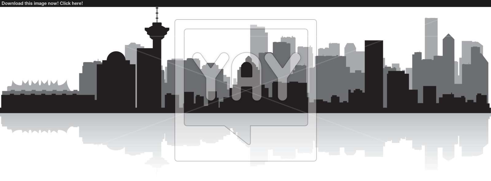Vancouver Canada City Skyline Vector Silhouette Vector 1600x590 Vancouver Canada City Skyline Vector Silhouette Vector