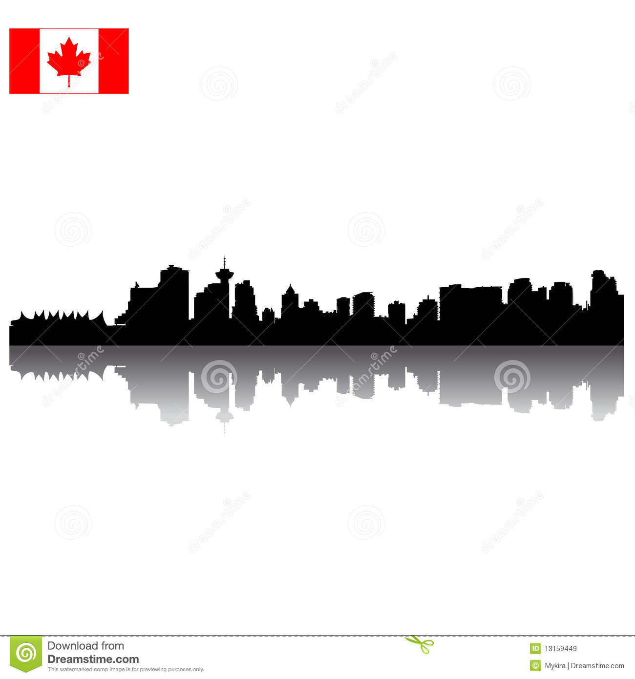 Vancouver Skyline Silhouette Free 1300x1390 Vancouver Skyline Silhouette Free