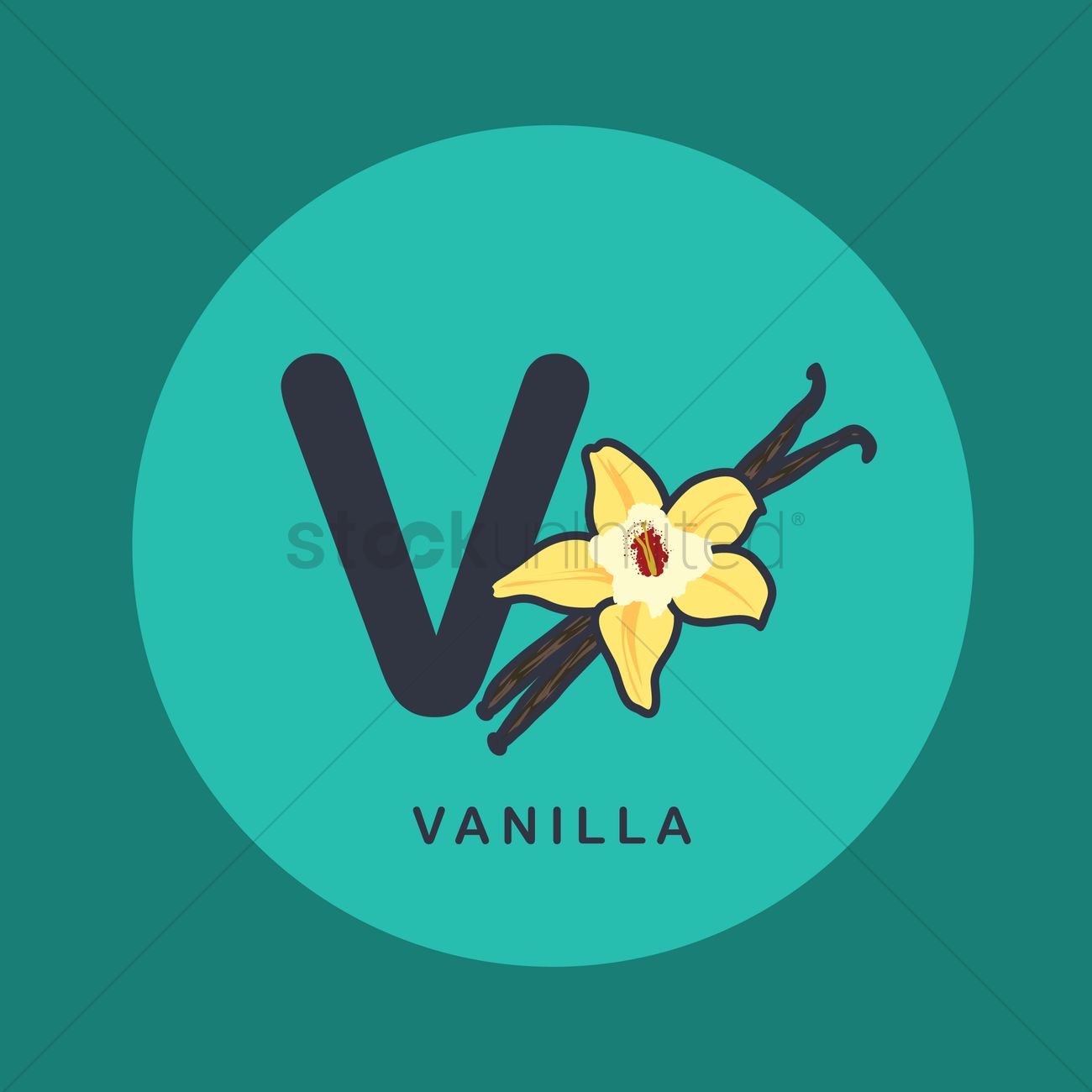 1300x1300 Free V For Vanilla Vector Image