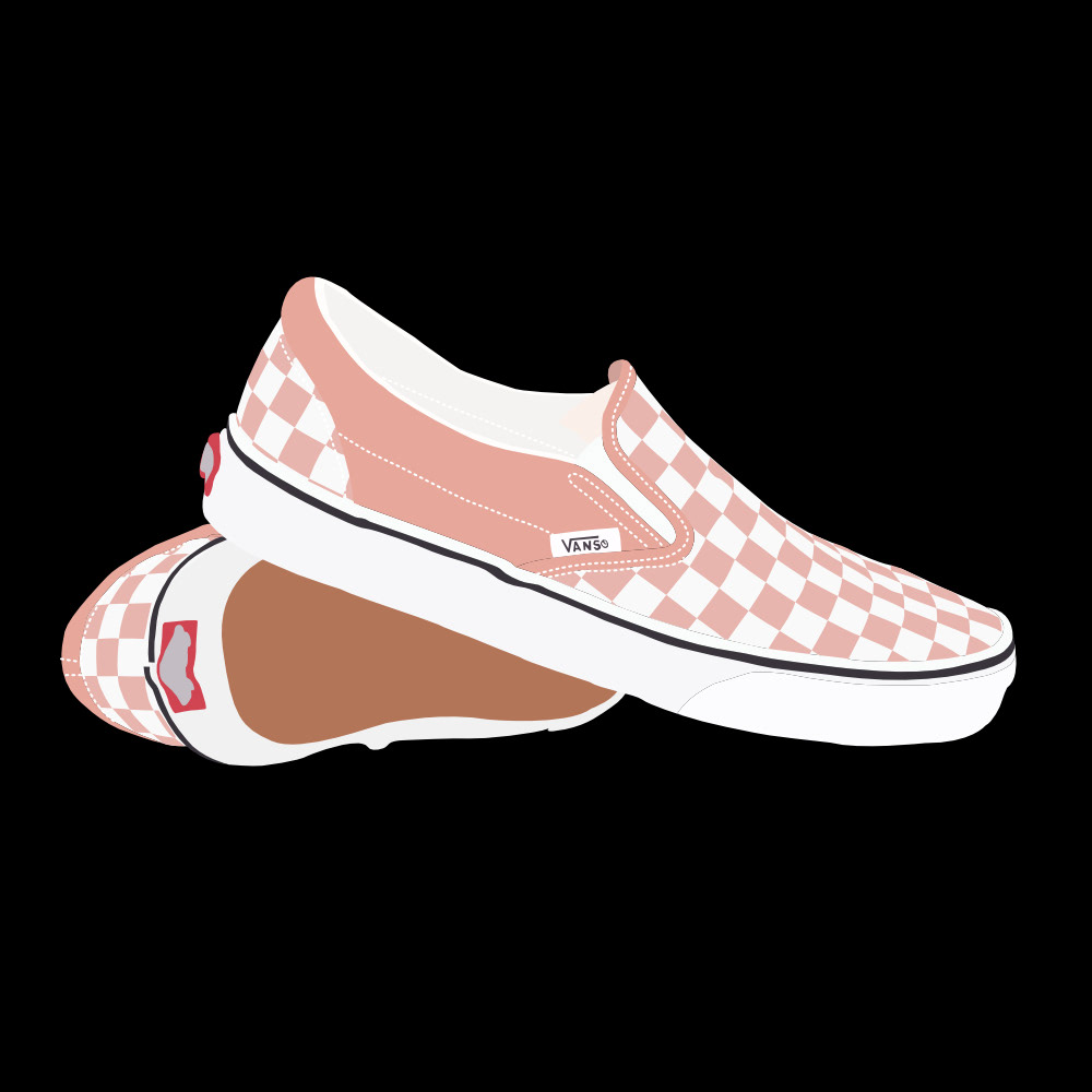 1000x1000 Checkered Vans Vector On Behance