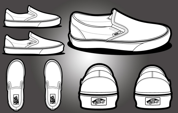 600x380 Free Vectors Vans Classic Template Shoe Jojo Mendoza