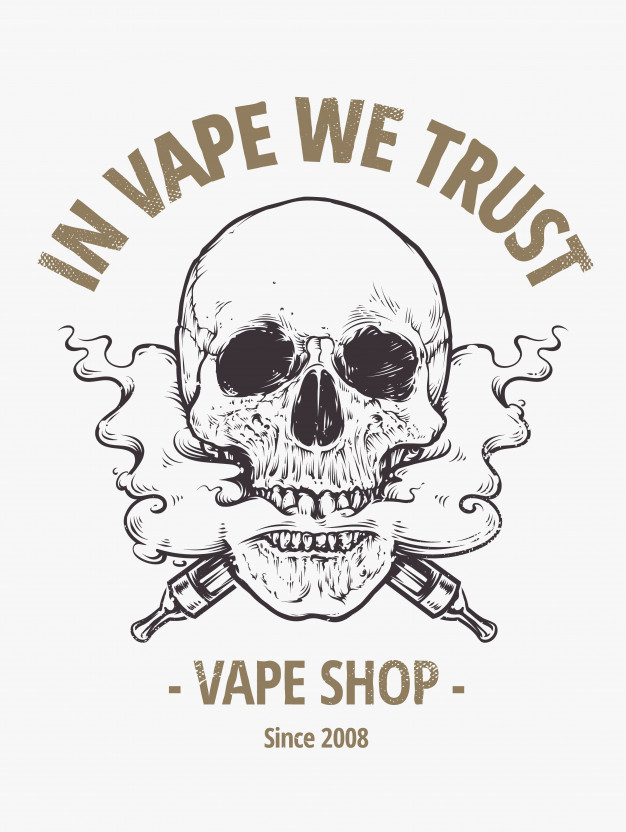 626x832 Vaping Skull Art Vector Free Download