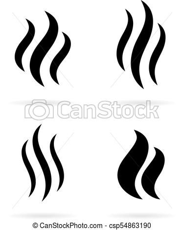 376x470 Vector, Vapor, Humo, Icono Vector, Conjunto, Fuma, Vapor, Iconos