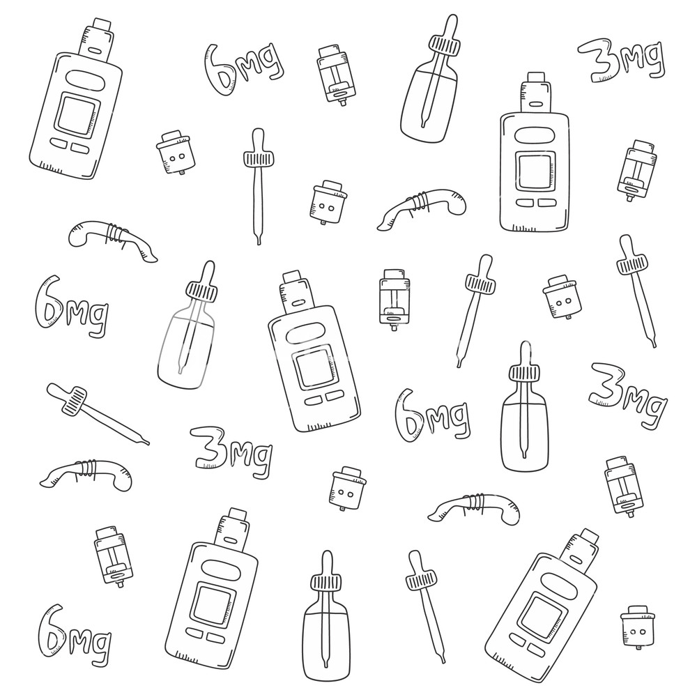 1000x1000 Electric Cigarette Vapor Theme Vector Art Royalty Free Stock Image
