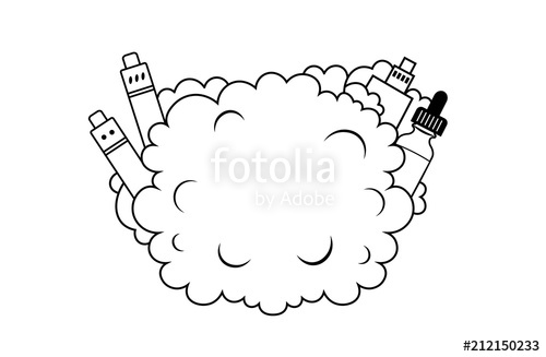 500x327 Cloud Vape Vaping Box Mod And Vapor Cloud For Text For Vape Shop