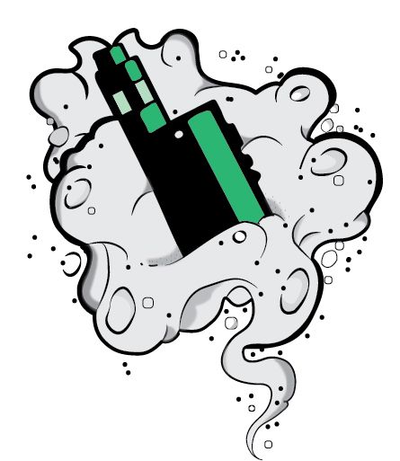 445x513 Simple Vapor Vector Illustration Vaping Sticker My Work Di