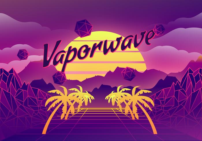 Vaporwave Background Illustration 700x490 Vaporwave Background Illustration