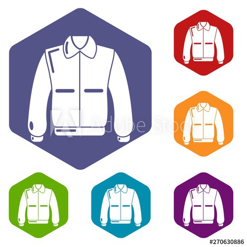 Varsity Jacket Icons Vector Colorful Hexahedron Set Collection 500x500 Varsity Jacket Icons Vector Colorful Hexahedron Set Collection