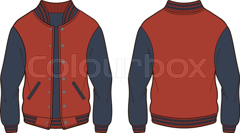Classic Sporty Varsity Jacket Stock Vector Colourbox 800x444 Classic Sporty Varsity Jacket Stock Vector Colourbox