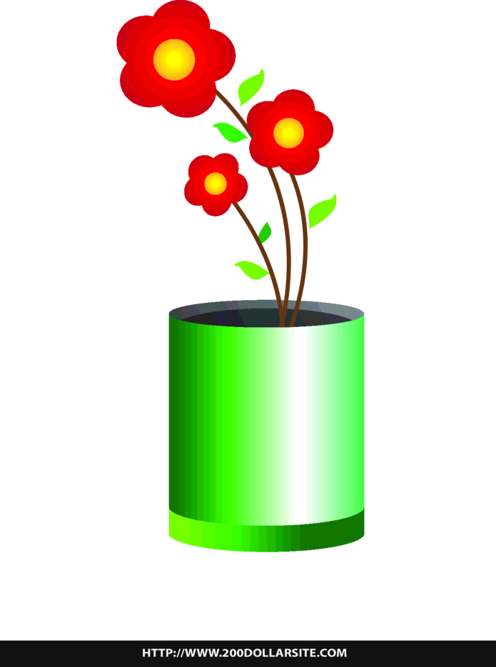 695x936 Free Simple Flower In A Vase Vector Freevectors