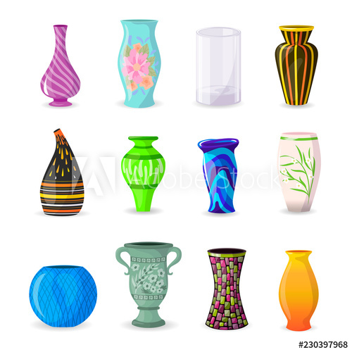 500x500 Vase Vector Decorative Ceramic Pot And Decor Modern Pottery