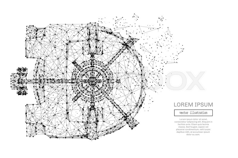 800x533 Grey Bank Vault Door With Polygon Line Stock Vector Colourbox