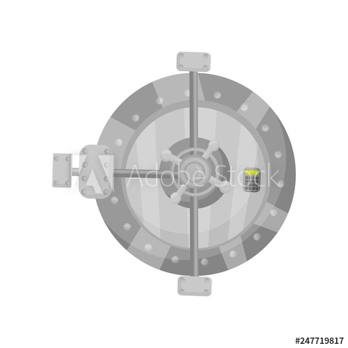 500x500 Metal Round Bank Vault Door With Button Keypad Strong Cabinet