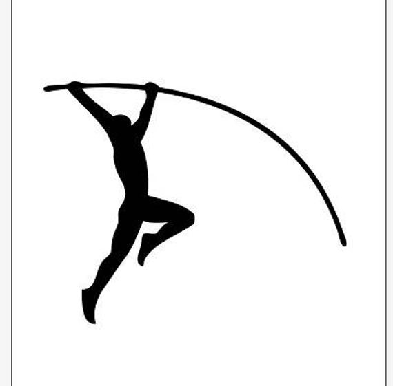 570x561 Track Field Pole Vault Vector Clipart Pdf Png Dxf Etsy