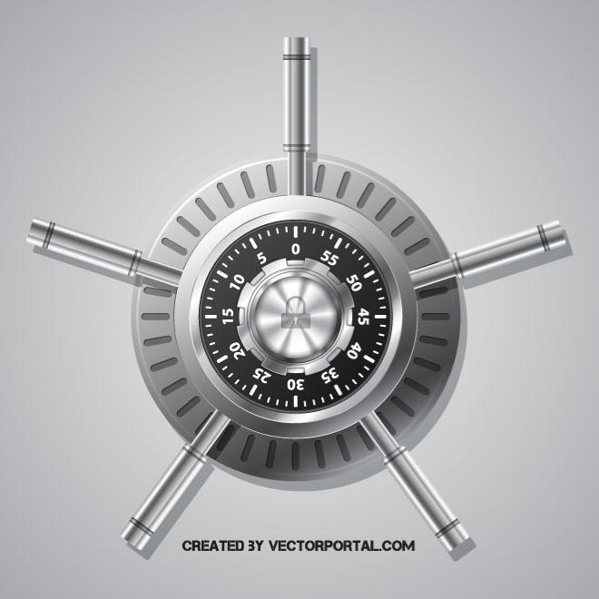 660x660 Vault Lock Vector Image