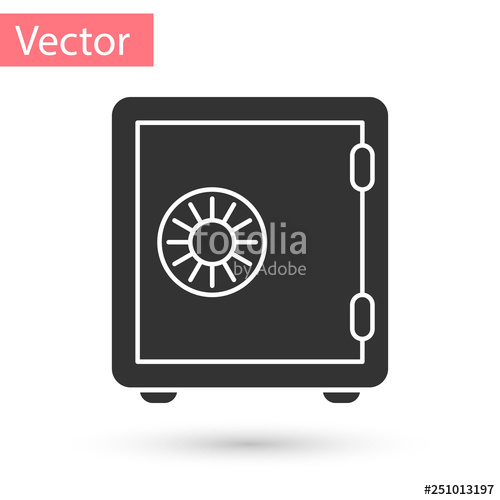 500x500 Grey Safe Icon Isolated On White Background The Door Safe A Bank