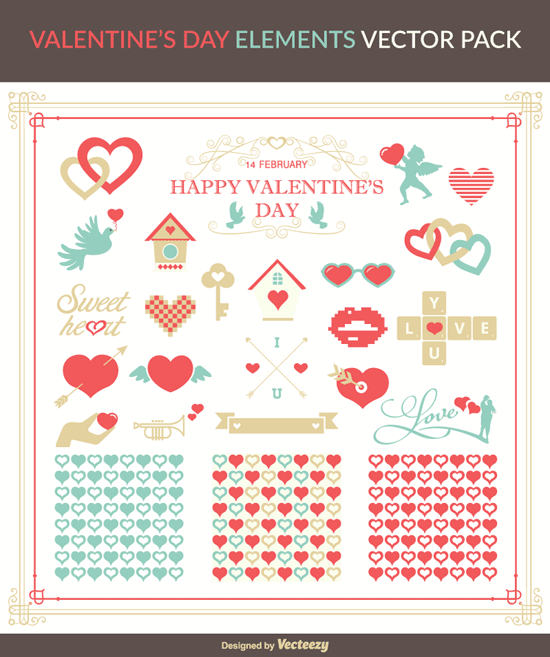 550x657 Valentine's Day Vectors From Vecteezy Web Design Fact