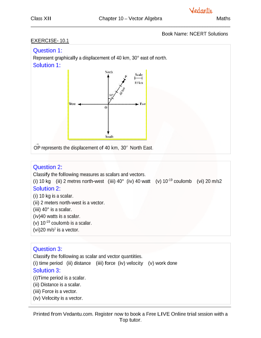 510x660 Ncert Solutions For Class Maths Chapter Vector Algebra