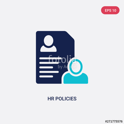 500x500 Two Color Hr Policies Vector Icon From General Concept Isolated
