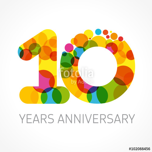 500x500 Years Anniversary Circle Color Logo Template Logo