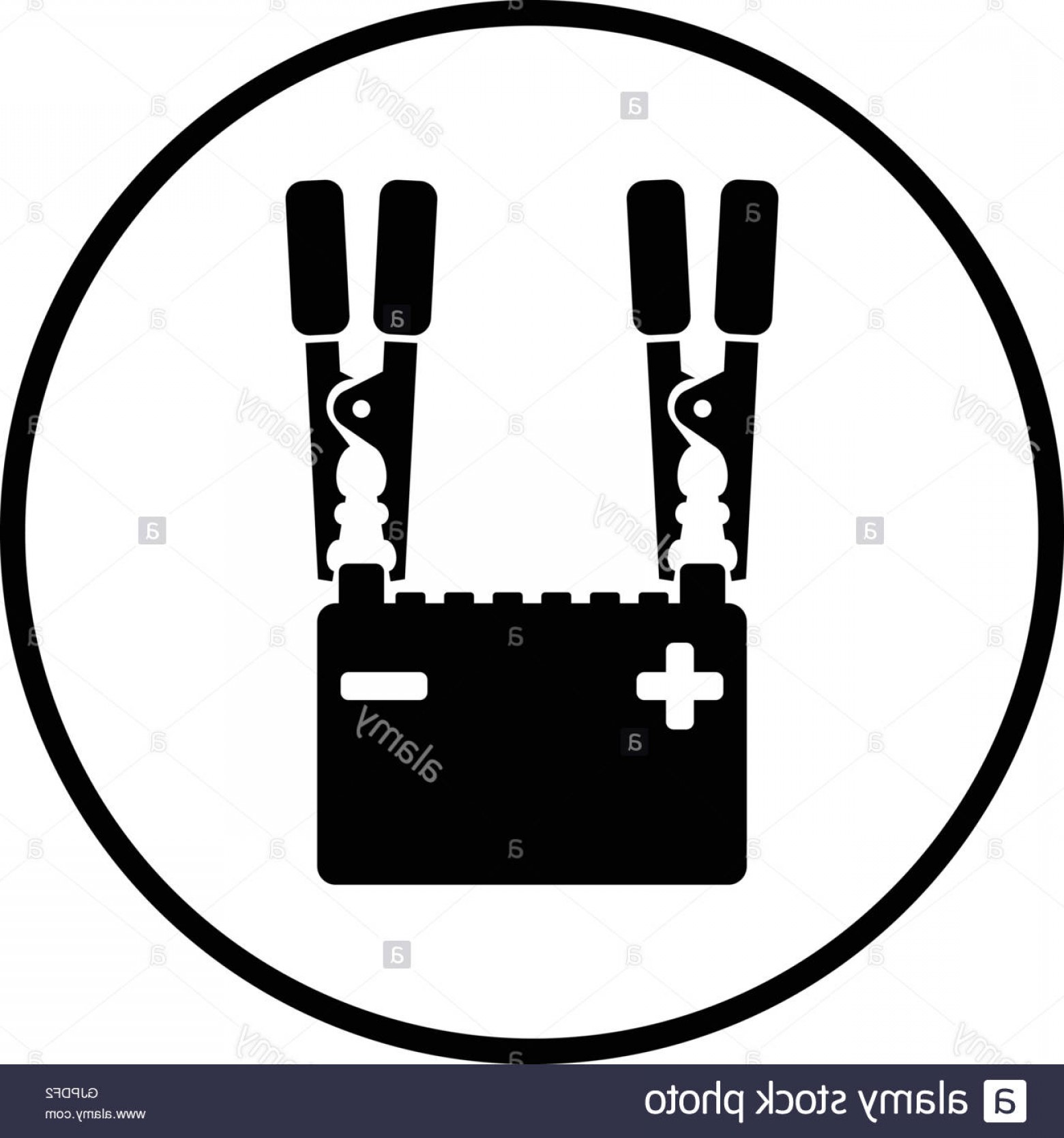 1560x1668 Stock Photo Car Battery Charge Icon Thin Circle Design Vector