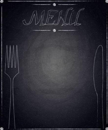 Restaurant Menu With Blackboard Background Vector Event 440x528 Restaurant Menu With Blackboard Background Vector Event
