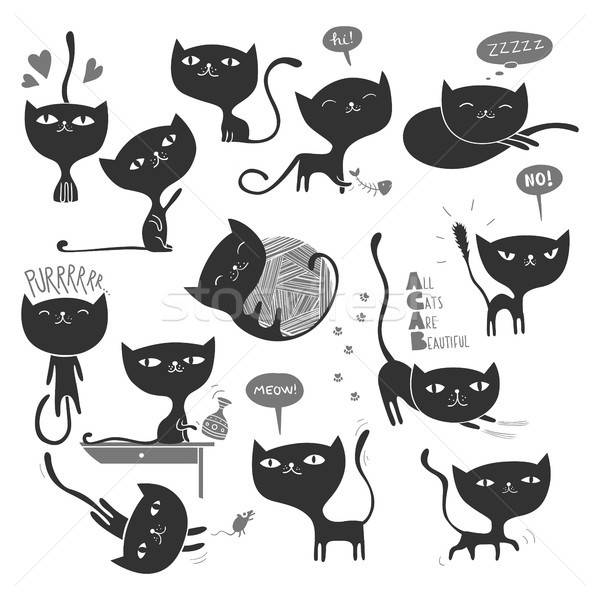 Black Cats Vector Illustration Zsofia Szegedy 600x600 Black Cats Vector Illustration Zsofia Szegedy