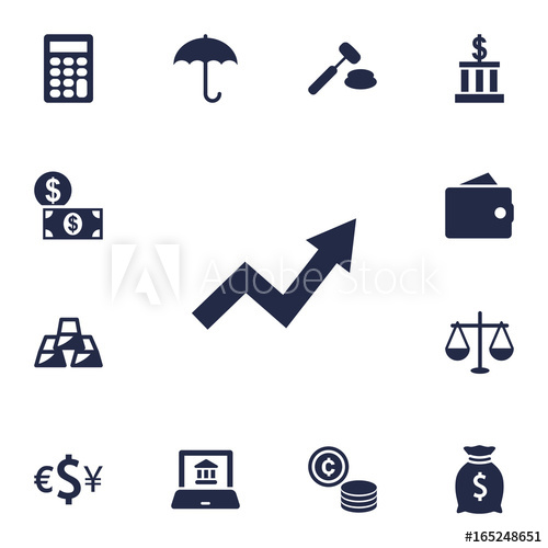 Set Of Finance Icons Of Electron Report 500x500 Set Of Finance Icons Of Electron Report