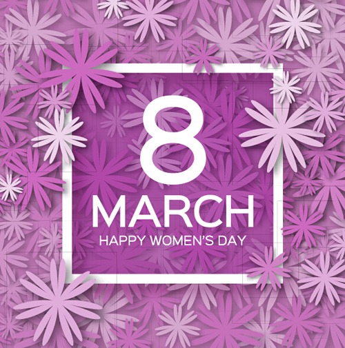 Womens Day March Holiday Background With Paper Flower Vector 500x505 Womens Day March Holiday Background With Paper Flower Vector