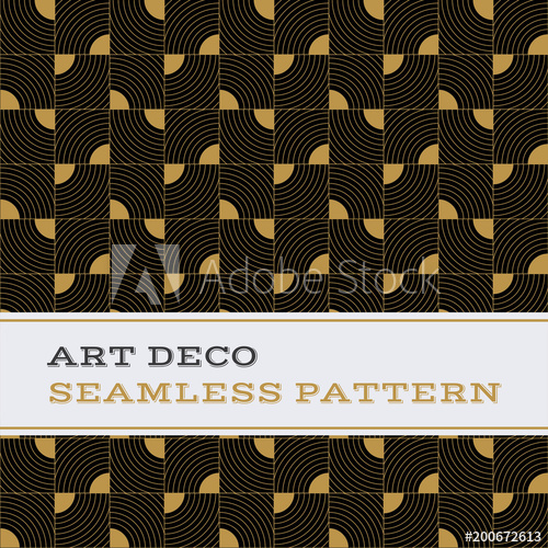 Art Deco Seamless Pattern Black White And Gold Colours 500x500 Art Deco Seamless Pattern Black White And Gold Colours