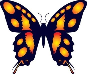 350x296 Butterfly Vector Clip Arts, Free Clip Art