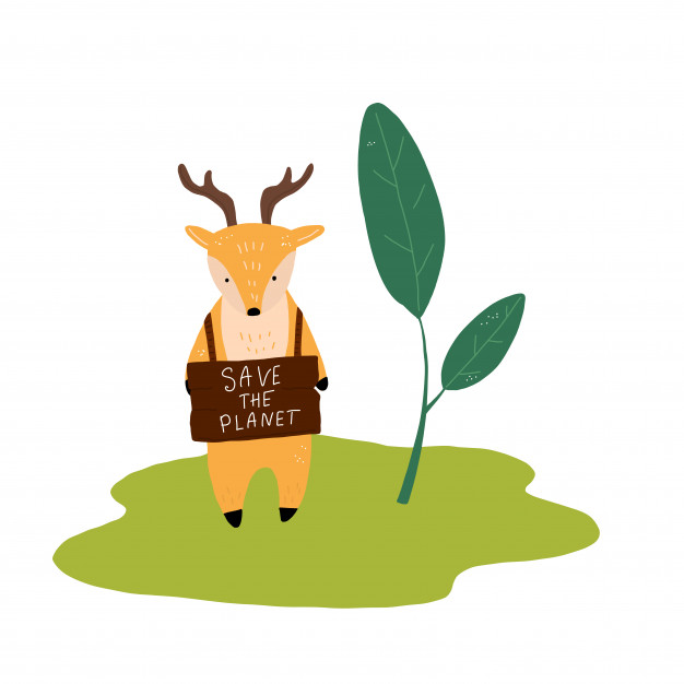 626x626 Save The Planet Deer Vector Premium Download