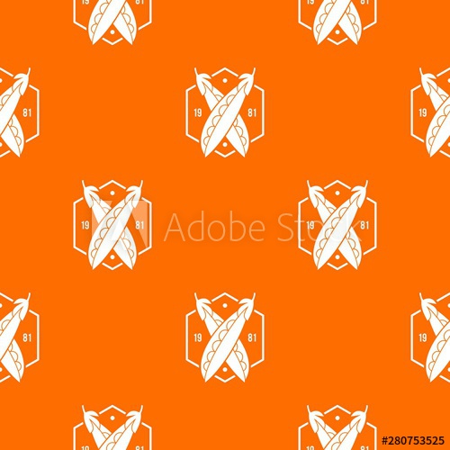 500x500 Eco Peas Pattern Vector Orange For Any Web Design Best