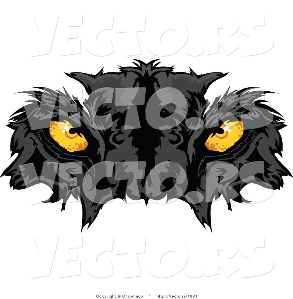 1024x1044 Vector Of Intimidating Yellow Black Panther Eyes Staring