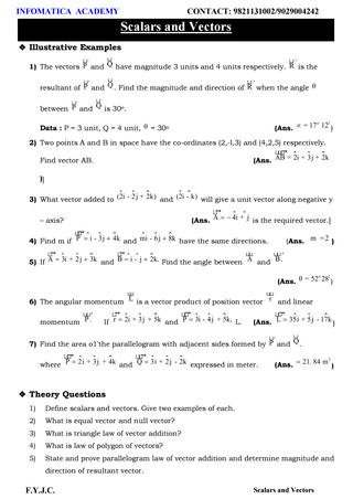 Class Important Questions For Physics Scalars And Vectors 320x452 Class Important Questions For Physics Scalars And Vectors
