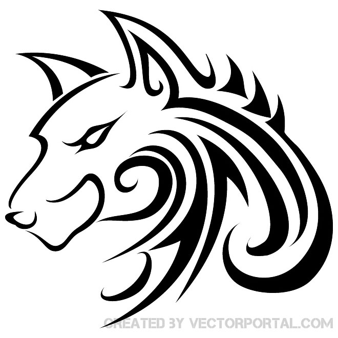 660x660 Wolf Tattoo Vector