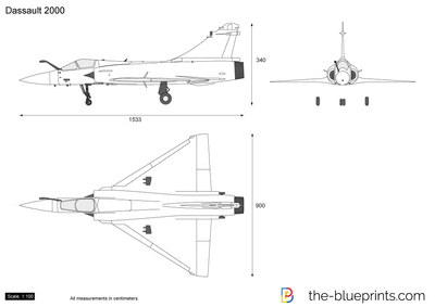 400x283 Dassault Mirage Vector Drawing