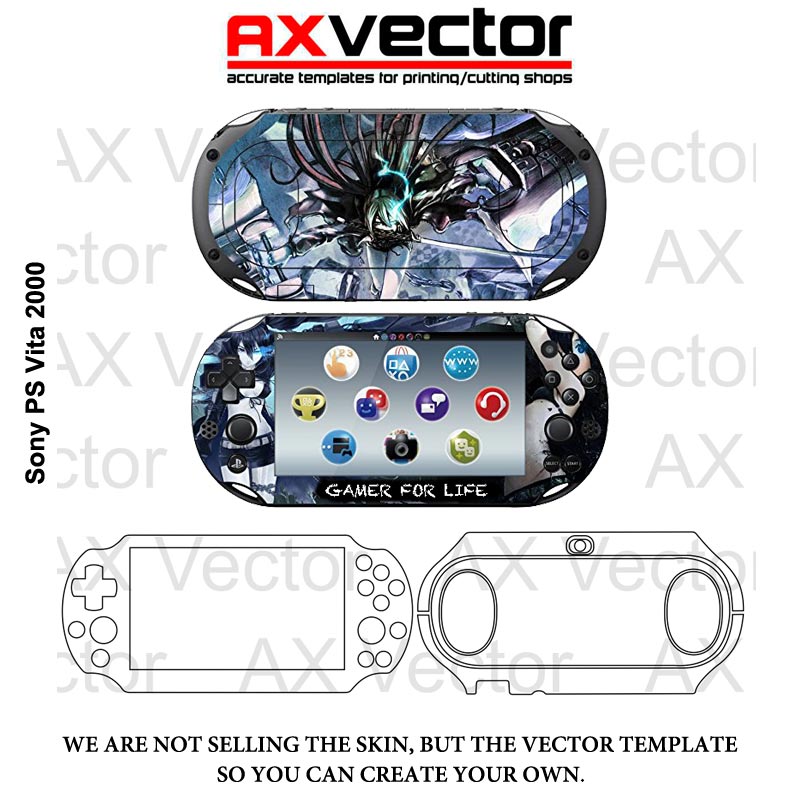 800x800 Sony Ps Vita Vector Template, Accurate Contour Cut For Skins