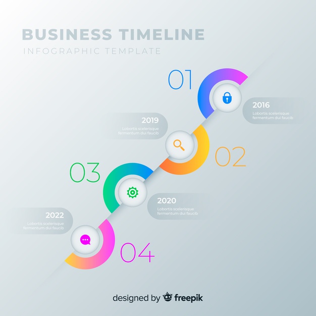 626x626 Business Growth Scale Timeline Template Vector Free Download