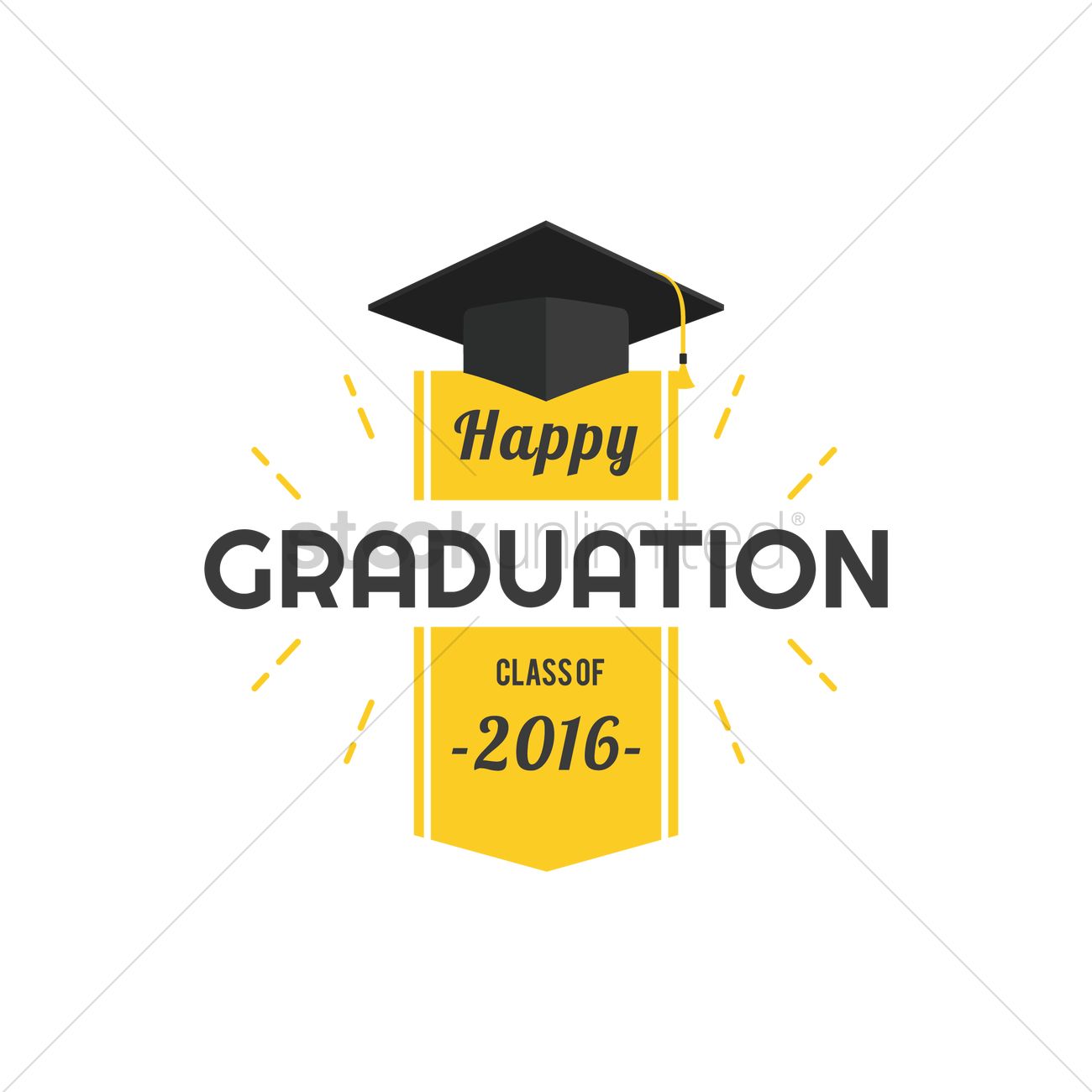 1300x1300 Happy Graduation Class Of Vector Image