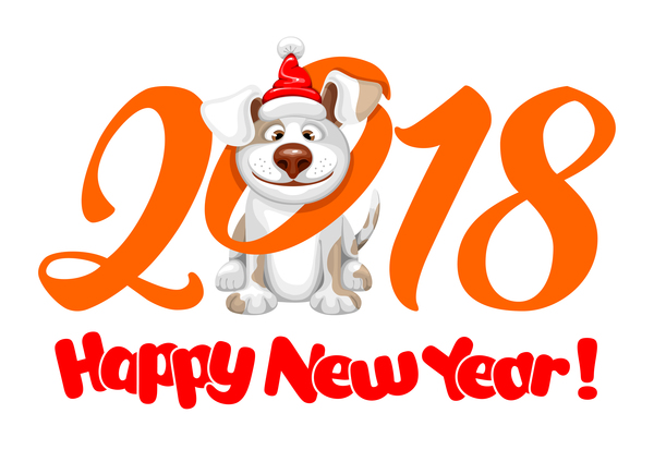 600x424 Happy Year Of Dog Vector Material Free Download