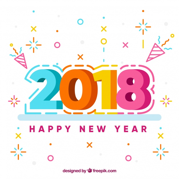 626x626 New Year Background In Flat Design Vector Free Download