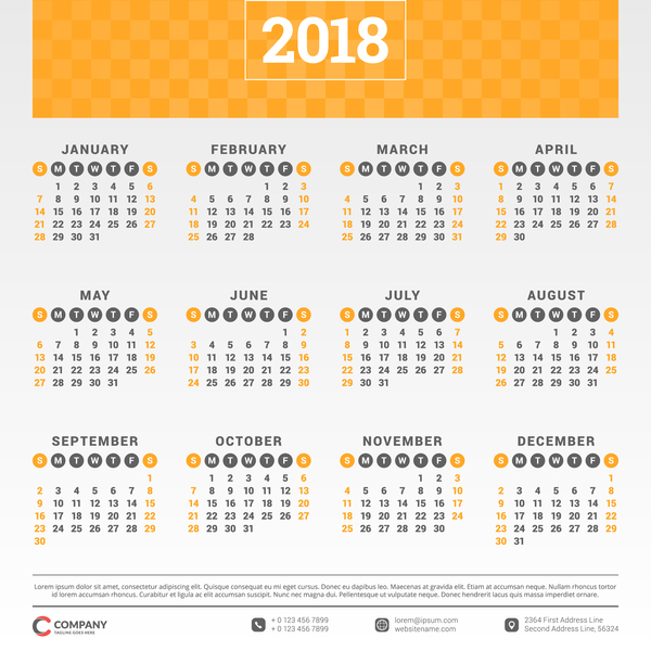 600x600 Orange Flat Calendar Company Vectors Free Download