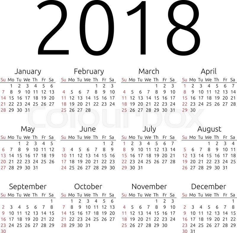 800x785 Calendar For The Year